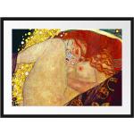 Jugendstil Gustav Klimt Poster aus Papier mit Rahmen 