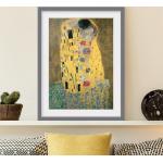 Reduzierte Schwarze Jugendstil Gustav Klimt Kunstdrucke matt 