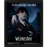 Schwarze Die Addams Family Wednesday Addams 3D Poster mit Rahmen 