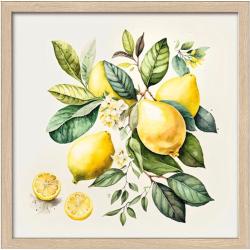 Gerahmtes Bild Lemons I 33x33 cm