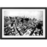 Schwarze Retro WandbilderXXL Bilder mit Rahmen aus Massivholz mit Rahmen 