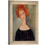 Gerahmtes Bild von Amedeo Modigliani Red Head, Kun