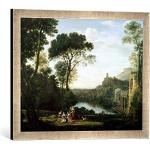 Gerahmtes Bild von Claude Lorrain Landscape with T