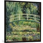 Schwarze Impressionistische Kunst für Alle Claude Monet Claude Monet Kunstdrucke Matte mit Rahmen 100x100 