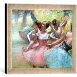 Gerahmtes Bild von Edgar Degas Four Ballerinas on