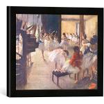 Gerahmtes Bild von Edgar Degas La classe de Danse,