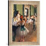 Gerahmtes Bild von Edgar Degas La classe de Danse,