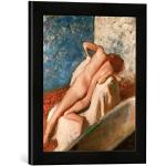 Gerahmtes Bild von Edgar Degas Nach dem Bade, Kuns