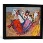Gerahmtes Bild von Edgar Degas Russische Tänzerinn