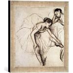 Gerahmtes Bild von Edgar Degas Two Dancers Resting