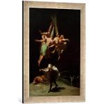 Gerahmtes Bild von Francisco Goya Vuelo de Brujas,