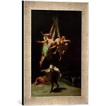 Gerahmtes Bild von Francisco Goya Vuelo de Brujas,