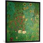 Schwarze Moderne Kunst für Alle Gustav Klimt Gustav Klimt Quadratische Digitaldrucke mit Sonnenblumenmotiv matt handgemacht 100x100 