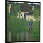 Schwarze Moderne Kunst für Alle Gustav Klimt Gustav Klimt Quadratische Digitaldrucke Matte mit Rahmen 100x100 
