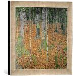 Silberne Moderne Kunst für Alle Gustav Klimt Gustav Klimt Quadratische Digitaldrucke aus Holz handgemacht 30x30 