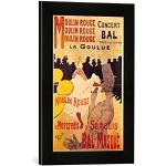 Gerahmtes Bild von Henri de Toulouse-Lautrec Poster Advertising 'La Goulue' at The Moulin Rouge, 1893", Kunstdruck im hochwertigen handgefertigten Bilder-Rahmen, 30x40 cm, Schwarz matt