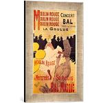 Gerahmtes Bild von Henri de Toulouse-Lautrec Poster Advertising 'La Goulue' at The Moulin Rouge, 1893", Kunstdruck im hochwertigen handgefertigten Bilder-Rahmen, 30x40 cm, Silber Raya