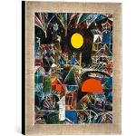 Gerahmtes Bild von Paul Klee Mondaufgang - Sonnenuntergang, Kunstdruck im hochwertigen handgefertigten Bilder-Rahmen, 30x30 cm, Silber Raya