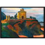 Gerahmtes Leinwandbild La Maison Du Pan-Du von Paul Gauguin