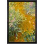 Gerahmtes Leinwandbild Path Through the Irises von Claude Monet