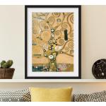 Reduzierte Schwarze Jugendstil Gustav Klimt Bilder & Wandbilder matt aus Papier mit Rahmen 
