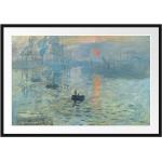 Reduzierte Impressionistische Claude Monet Poster mit Rahmen aus Papier mit Rahmen 