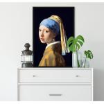 Gerahmtes Poster Mädchen mit dem Perlenohrring von Johannes Vermeer