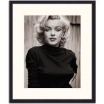 Reduzierte Schwarze Retro Marilyn Monroe Poster mit Rahmen aus Papier 