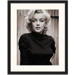 Reduzierte Schwarze Zeitgenössische Marilyn Monroe Poster mit Rahmen aus Papier 