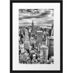 Reduzierte New York Bilder mit Skyline-Motiv mit Rahmen 