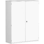Geramöbel Garderobenschrank Pro 10AG412 abschließbar (BxTxH) 1200x425x1536mm Weiß/Weiß