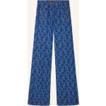 Blaue GERARD DAREL Jeans-Schlaghosen mit Reißverschluss aus Baumwolle für Damen Größe S 