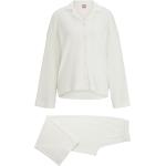 Weiße HUGO BOSS BOSS Bio Damenschlafanzüge & Damenpyjamas aus Baumwolle Größe XL 