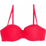 Rote Cherry Beach Bandeau Bikinitops mit Meer-Motiv für Damen für den für den Sommer 