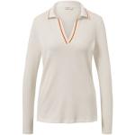 Reduzierte Cremefarbene Sportliche TCHIBO Nachhaltige V-Ausschnitt Damenpoloshirts & Damenpolohemden aus Baumwolle Größe XS 