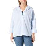 Blaue 3/4-ärmelige Gerry Weber Stehkragen T-Shirts aus Baumwolle für Damen Größe S 