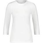 Weiße Elegante 3/4-ärmelige Gerry Weber Bio Rundhals-Ausschnitt T-Shirts aus Baumwolle für Damen Größe S für den für den Sommer 