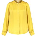 Gelbe Unifarbene Langärmelige Gerry Weber Festliche Blusen mit Puffärmeln aus Seide für Damen Größe L 