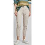 Beige Gerry Weber Edition 5-Pocket Hosen mit Reißverschluss aus Baumwollmischung für Damen Größe XS 