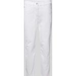 Weiße Gerry Weber Edition 5-Pocket Hosen mit Reißverschluss aus Baumwollmischung für Damen Größe L 
