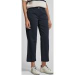 Marineblaue Unifarbene Loose Fit Gerry Weber Edition 7/8-Hosen mit Reißverschluss aus Baumwollmischung für Damen Größe L 