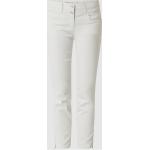 Offwhitefarbene Gerry Weber Best4me Bio Slim Fit Jeans mit Reißverschluss für Damen Größe XL 