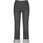Reduzierte Anthrazitfarbene Bestickte Gerry Weber Jeans mit Stickerei mit Reißverschluss aus Baumwolle für Damen Größe S 