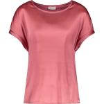 Rosa Kurzärmelige Gerry Weber Rundhals-Ausschnitt T-Shirts aus Seide für Damen Größe XS 
