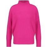 Pinke Unifarbene Langärmelige Gerry Weber Kaschmir-Pullover aus Wolle für Herren Größe L für den für den Herbst 