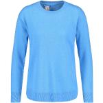 Blaue Unifarbene Gerry Weber Strickpullover für Damen Größe XL für den für den Herbst 