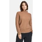 Reduzierte Braune Unifarbene Langärmelige Gerry Weber Rundhals-Ausschnitt Kaschmir-Pullover aus Wolle Handwäsche für Damen für den für den Herbst 