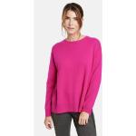 Pinke Unifarbene Langärmelige Gerry Weber Rundhals-Ausschnitt Kaschmir-Pullover aus Wolle Handwäsche für Damen 