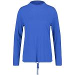 Blaue Unifarbene Langärmelige Gerry Weber Rundhals-Ausschnitt Kaschmir-Pullover aus Polyamid für Damen 