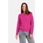 Pinke Unifarbene Langärmelige Gerry Weber Rundhals-Ausschnitt Wollpullover aus Polyamid Handwäsche für Damen 